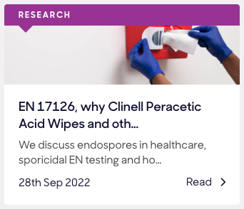 Clinell Peracetic Acid Wipes blog